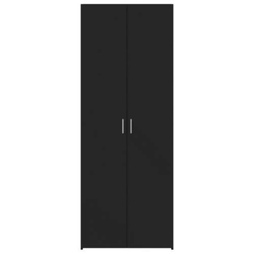 Visoka komoda crna 70 x 42,5 x 185 cm od konstruiranog drva - Crna 1 Cijena