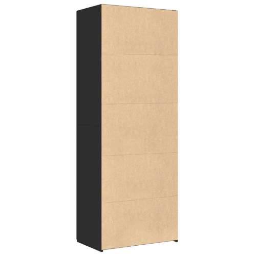 Visoka komoda crna 70 x 42,5 x 185 cm od konstruiranog drva - Crna 1 Cijena