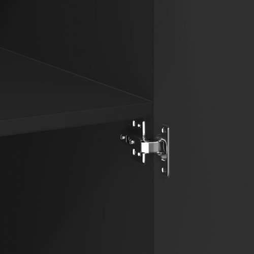 Visoka komoda crna 70 x 42,5 x 185 cm od konstruiranog drva - Crna 1 Cijena