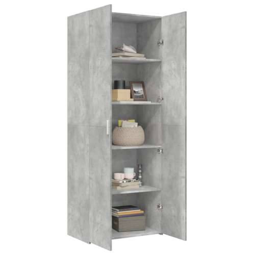 Visoka komoda boja betona 70x42,5x185 cm od konstruiranog drva - Beton siva 1 Cijena