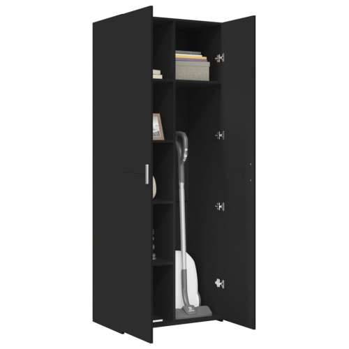 Visoka komoda crna 70 x 42,5 x 185 cm od konstruiranog drva - Crna 1 Cijena
