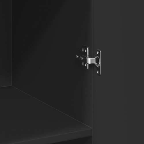 Visoka komoda crna 70 x 42,5 x 185 cm od konstruiranog drva - Crna 1 Cijena