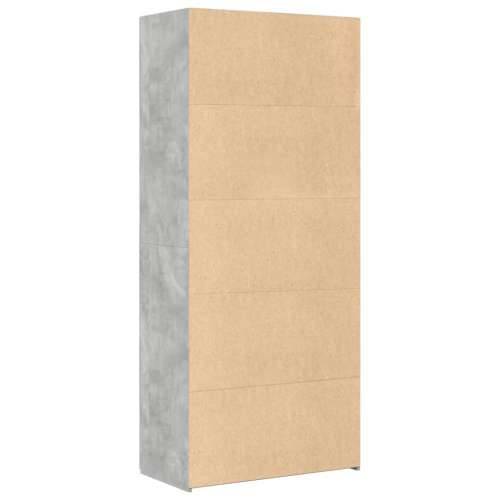Visoka komoda siva boja betona 80 x 42,5 x 185 cm drvena - Beton siva 1 Cijena