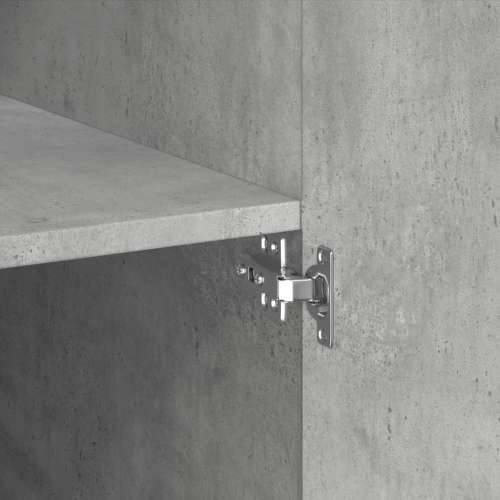 Visoka komoda siva boja betona 80 x 42,5 x 185 cm drvena - Beton siva 1 Cijena