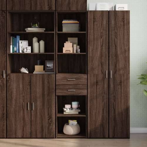 Visoka komoda boja hrasta 45x42,5x185 cm od konstruiranog drva Smeđi hrast 1 Cijena