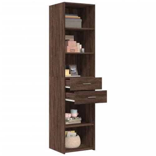 Visoka komoda boja hrasta 45x42,5x185 cm od konstruiranog drva Smeđi hrast 1 Cijena