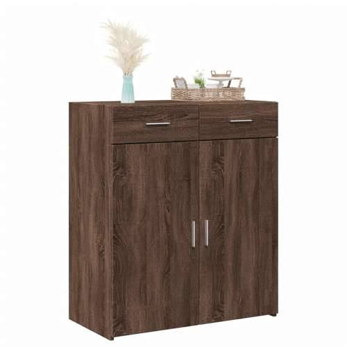 Komoda boja smeđeg hrasta 80x42,5x93 cm od konstruiranog drva - Smeđi hrast 1 Cijena