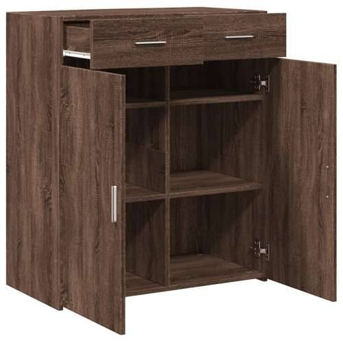Komoda boja smeđeg hrasta 80x42,5x93 cm od konstruiranog drva - Smeđi hrast 1 Cijena