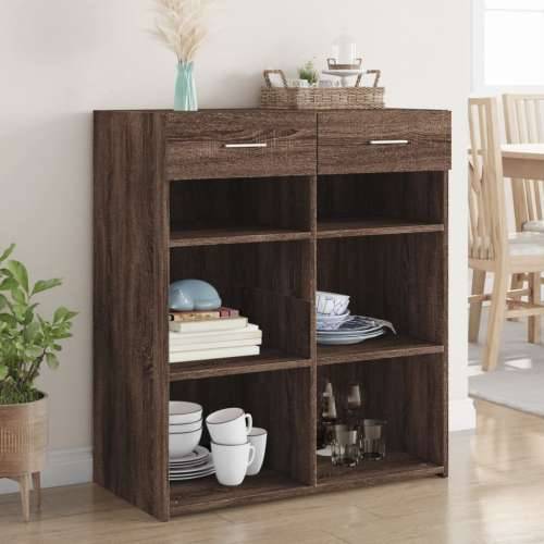 Komoda boja smeđeg hrasta 80x42,5x93 cm od konstruiranog drva - Smeđi hrast 1 Cijena