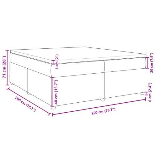 Krevet s oprugama i madracem krem 200 x 200 cm od tkanine - Krema 200 x 200 cm Cijena