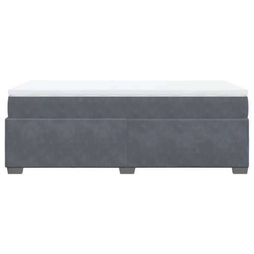 Box spring krevet s madracem tamnosivi 80 x 200 cm baršunasti - Tamno siva 80 x 200 cm Cijena