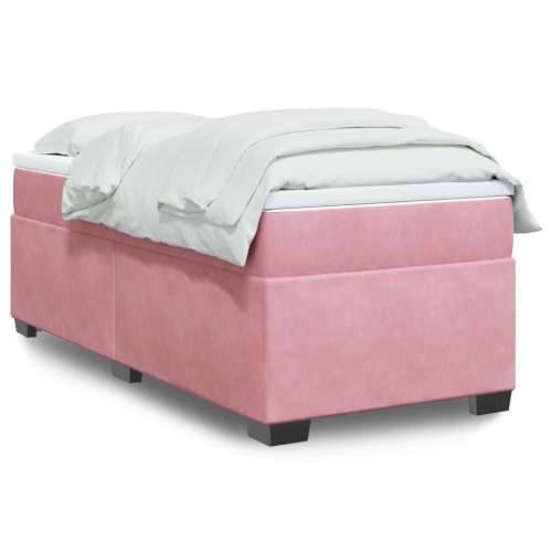Box spring krevet s madracem ružičasti 80 x 200 cm baršunasti - Ružičasta 80 x 200 cm Cijena