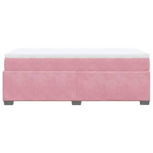 Box spring krevet s madracem ružičasti 80 x 200 cm baršunasti - Ružičasta 80 x 200 cm Cijena