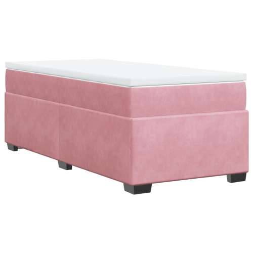 Box spring krevet s madracem ružičasti 80 x 200 cm baršunasti - Ružičasta 80 x 200 cm Cijena