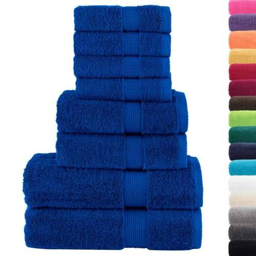 8-dijelni vrhunski set ručnika SOLUND plavi 600 gsm - Plava 1 Cijena