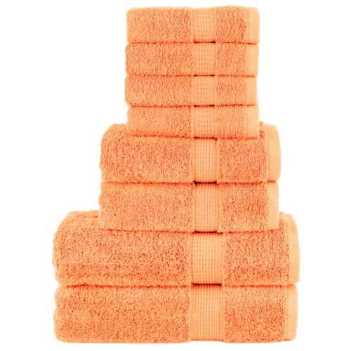 8-dijelni vrhunski set ručnika SOLUND narančasti 600 gsm - Narančasta 1 Cijena