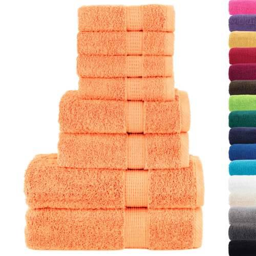 8-dijelni vrhunski set ručnika SOLUND narančasti 600 gsm - Narančasta 1 Cijena