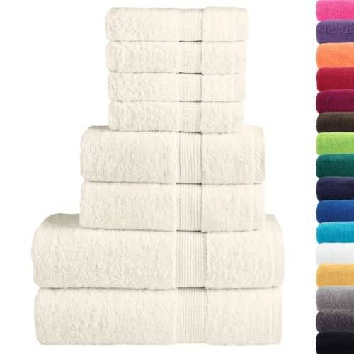 8-dijelni vrhunski set ručnika SOLUND krem 600 gsm - Krema 1 Cijena