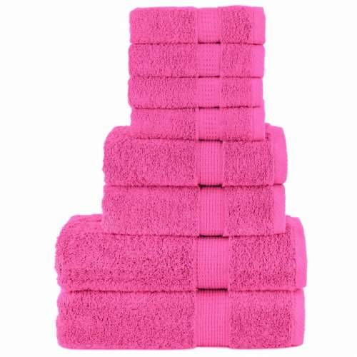 8-dijelni vrhunski set ručnika SOLUND ružičasti 600 gsm - Ružičasta 1 Cijena