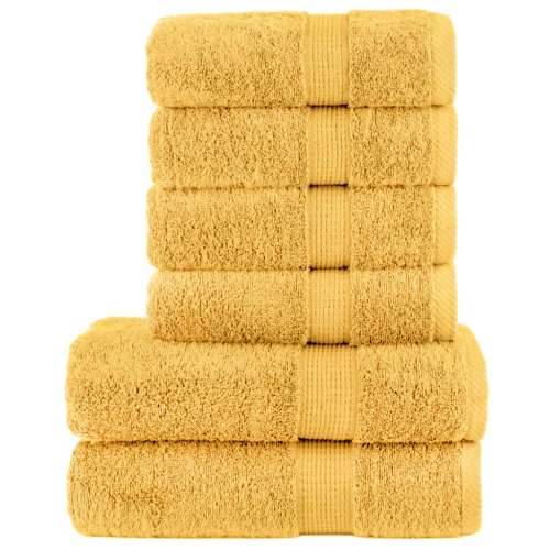 6-dijelni vrhunski set ručnika SOLUND zlatni 600 gsm - Zlatno 1 Cijena