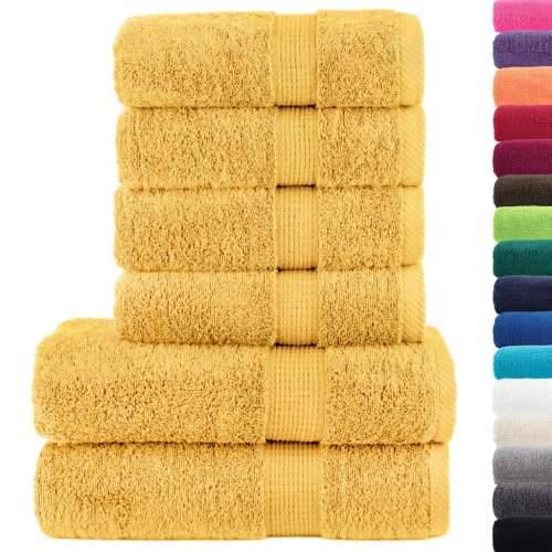 6-dijelni vrhunski set ručnika SOLUND zlatni 600 gsm - Zlatno 1 Cijena