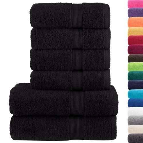 6-dijelni vrhunski set ručnika SOLUND crni 600 gsm - Crna 1 Cijena