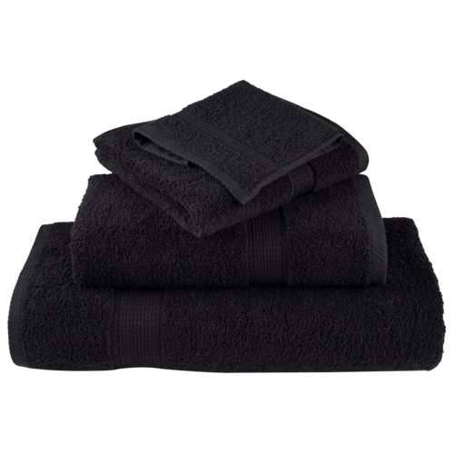 6-dijelni vrhunski set ručnika SOLUND crni 600 gsm - Crna 1 Cijena