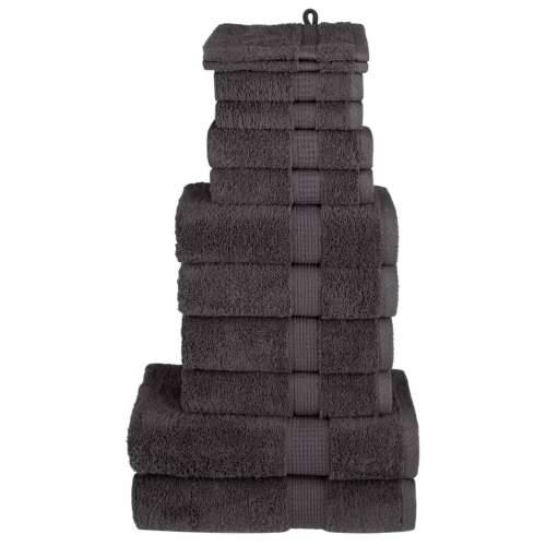 12-dijelni vrhunski set ručnika SOLUND antracit 600 gsm - Antracit 1 Cijena