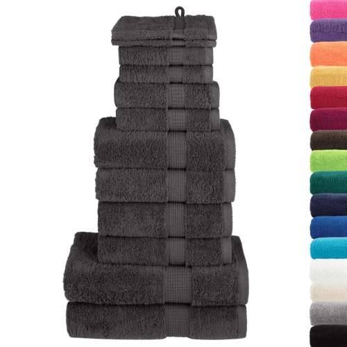 12-dijelni vrhunski set ručnika SOLUND antracit 600 gsm - Antracit 1 Cijena