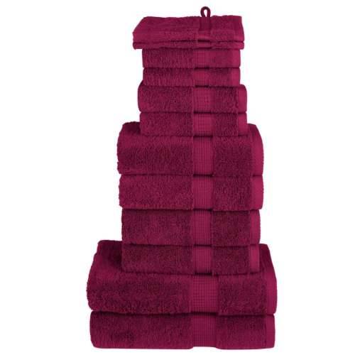 12-dijelni vrhunski set ručnika SOLUND bordo 600 gsm - Bordo 1 Cijena