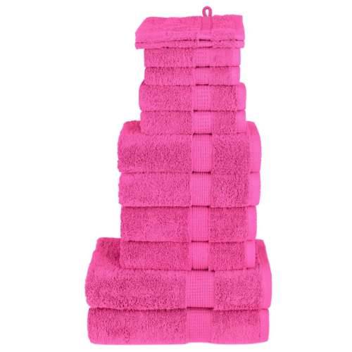 12-dijelni vrhunski set ručnika SOLUND ružičasti 600 gsm - Ružičasta 1 Cijena
