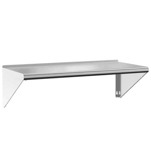 Zidna polica 100 x 45 x 31 cm srebrna od nehrđajućeg čelika - 100 x 45 x 31 cm 1 Cijena