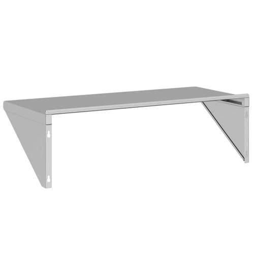 Zidna polica 100 x 45 x 31 cm srebrna od nehrđajućeg čelika - 100 x 45 x 31 cm 1 Cijena