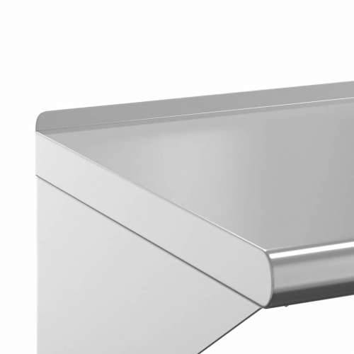 Zidna polica 100 x 45 x 31 cm srebrna od nehrđajućeg čelika - 100 x 45 x 31 cm 1 Cijena