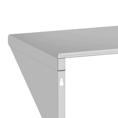 Zidna polica 100 x 45 x 31 cm srebrna od nehrđajućeg čelika - 100 x 45 x 31 cm 1 Cijena