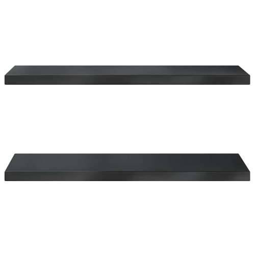 Zidne police 2 kom 75x30x3 cm crne nehrđajući čelik - Crna 75 x 30 x 3 cm 1 Cijena