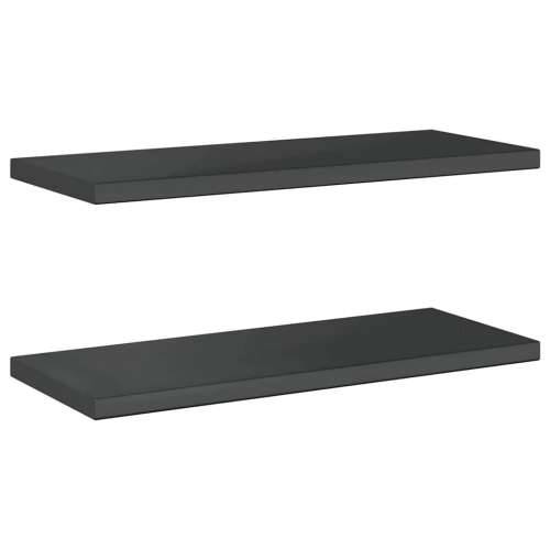 Zidne police 2 kom 75x30x3 cm crne nehrđajući čelik - Crna 75 x 30 x 3 cm 1 Cijena