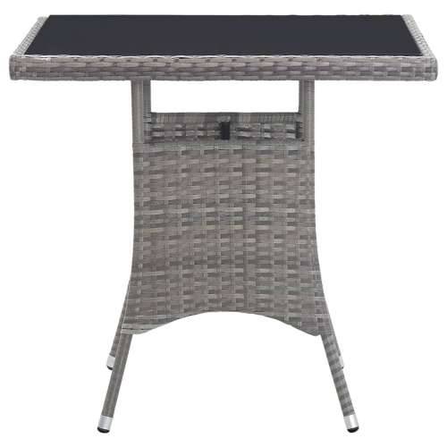 Vrtni stol sivi 80 x 80 x 74 cm od poliratana - 80 x 80 x 74 cm 1 Cijena