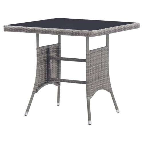 Vrtni stol sivi 80 x 80 x 74 cm od poliratana - 80 x 80 x 74 cm 1 Cijena