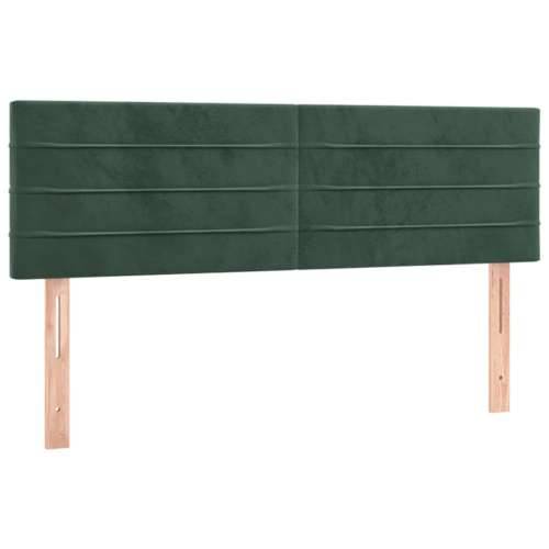 Krevet s oprugama i madracem tamnozeleni 140x190 cm baršunasti - Tamnozelena 140 x 190 cm vodoravne pruge Cijena