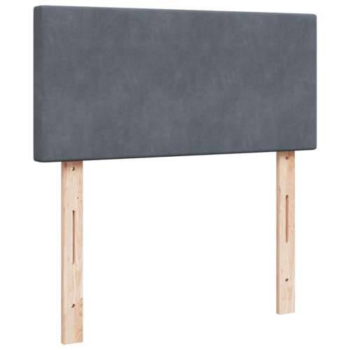 Box spring krevet s madracem tamnosivi 80 x 200 cm baršunasti - Tamno siva 80 x 200 cm plain degsign Cijena