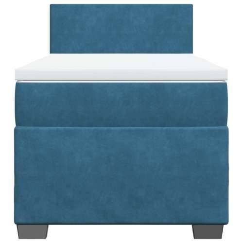Box spring krevet s madracem tamnoplavi 80 x 200 cm baršunasti Plava 80 x 200 cm plain degsign Cijena