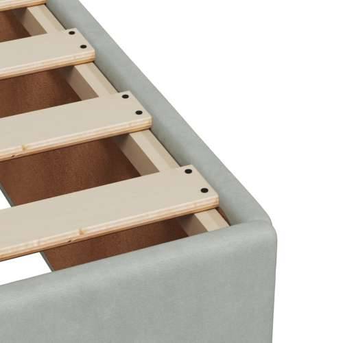 Box spring krevet s madracem svjetlosivi 80 x 200 cm baršunasti - Svjetlosiva 80 x 200 cm Blok s kvadratima Cijena