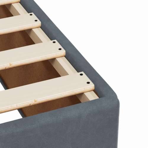 Box spring krevet s madracem tamnosivi 90x190 cm baršunasti - Tamno siva 90 x 190 cm plain degsign Cijena