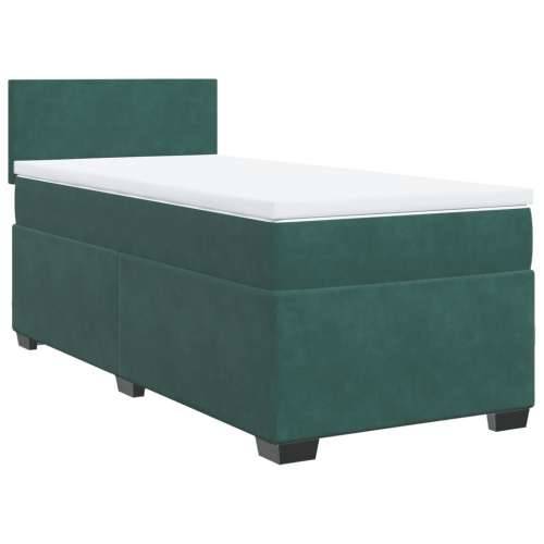 Box spring krevet s madracem tamnozeleni 90x190 cm baršunasti - Tamnozelena 90 x 190 cm plain degsign Cijena
