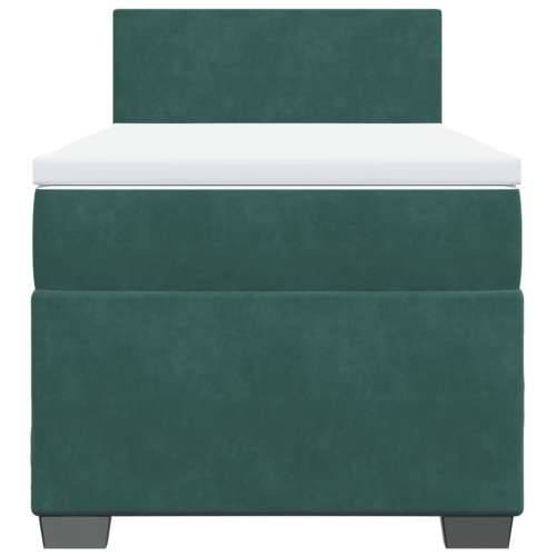 Box spring krevet s madracem tamnozeleni 90x190 cm baršunasti - Tamnozelena 90 x 190 cm plain degsign Cijena