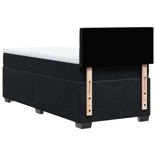 Box spring krevet s madracem crni 90x190 cm baršunasti - Crna 90 x 190 cm gumbi Cijena