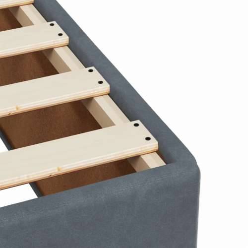Box spring krevet s madracem tamnosivi 90x200 cm baršunasti - Tamno siva 90 x 200 cm gumbi Cijena