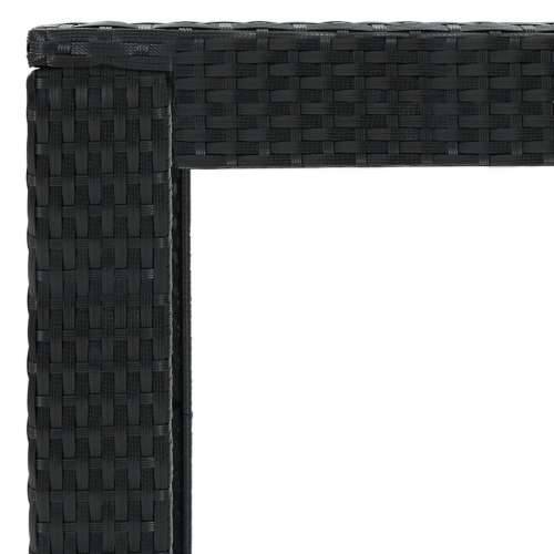 7-dijelni vrtni barski set od poliratana s jastucima crni - Crna 100 x 60.5 x 110.5 cm 6 Cijena