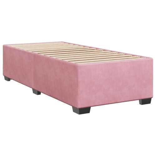 Box spring krevet s madracem ružičasti 100x200 cm baršunasti - Ružičasta 100 x 200 cm gumbi Cijena
